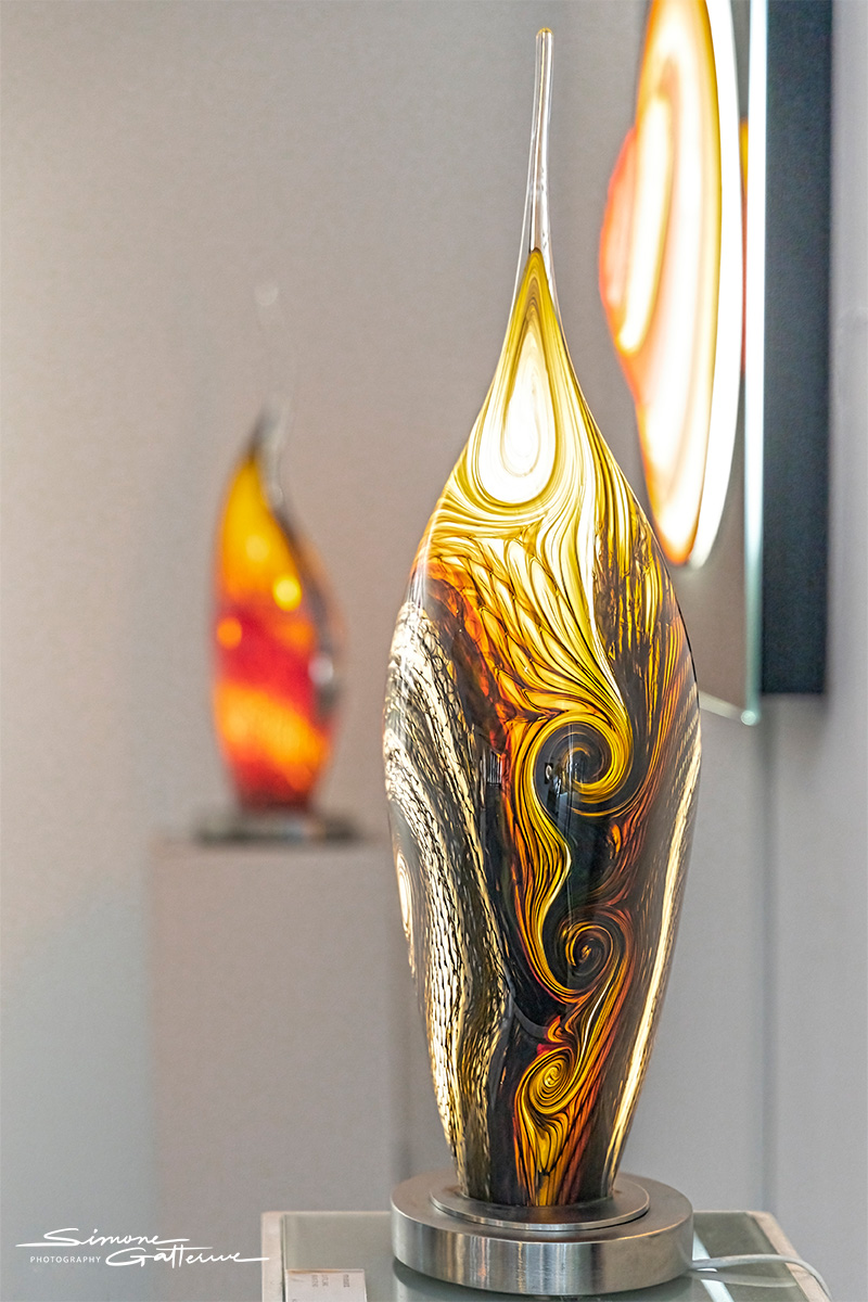 Brown light glass sculpture from Peter Kuchler